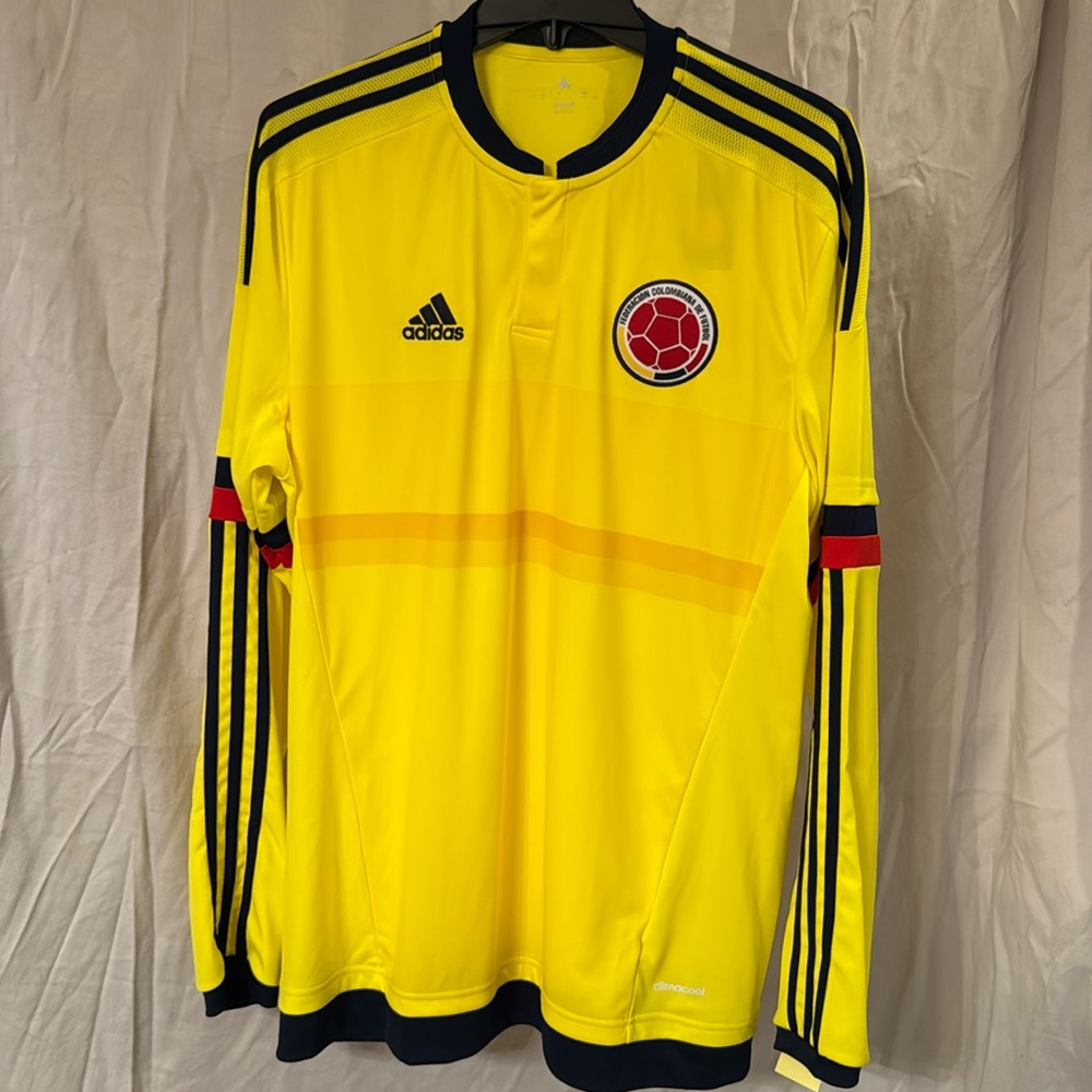 Adidas COLOMBIA 2015-2017 HOME Futbol Jessy, MENS SIZE L - NWT | Color: Yellow